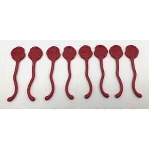 Makers Mark Bourbon Red Swizzle Stick Stirrers Set of 8 Red Kentucky Whiskey
